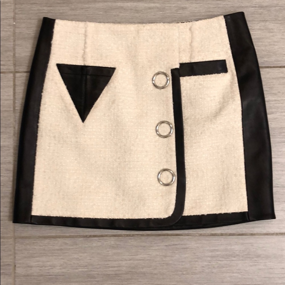 Alexander Wang Wool Leather Skirt